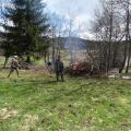 Débrouillage en avant du Pont D'Araules sur l'Auze