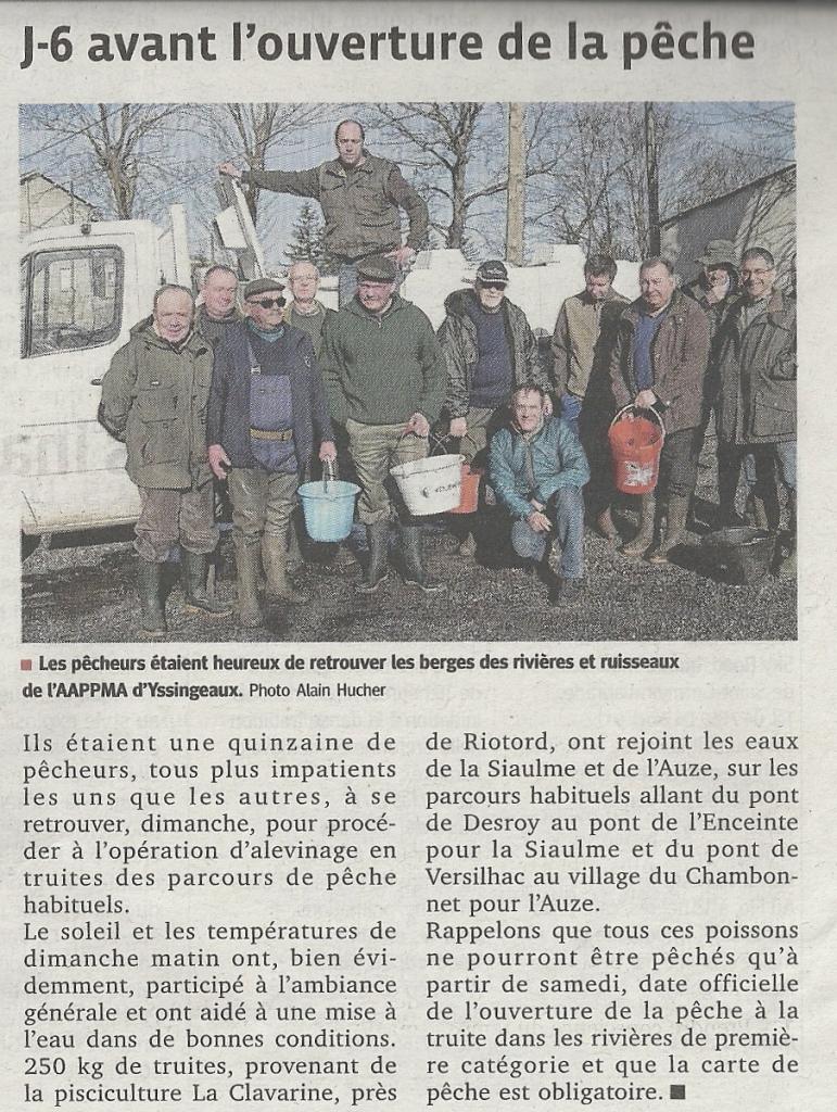 Alevinage 8 Mars 2015